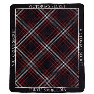 Victoria's Secret Black and Red Plaid Throw